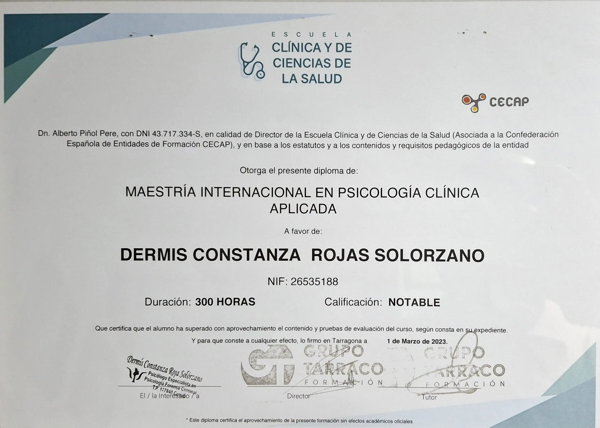 Maestria en Psicologia Clinica